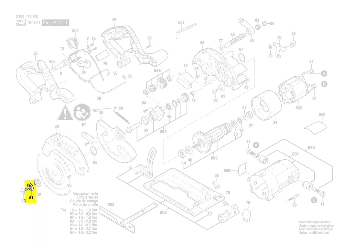 rondelle serrage lame réf. 1 619 P10 785 Bosch